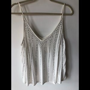 Free People Intimately White Embellished Tank Top